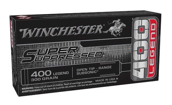 WINCHESTER 400 LEGEND OPEN-TIP SUPER SUPPRESSED 300 GR SUP400 - 556 Black Friday Promotion